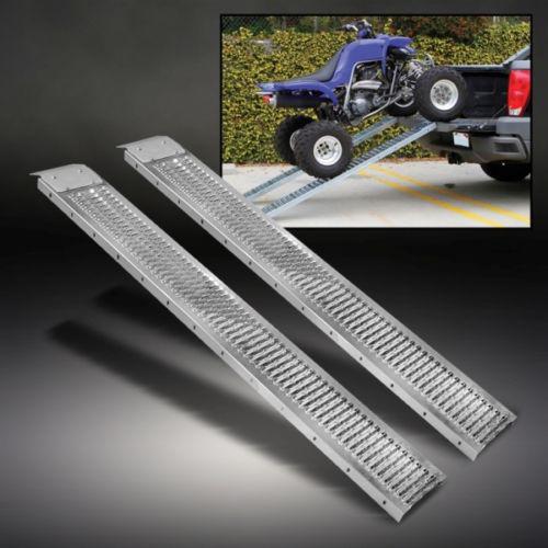 1000 lbs truck loading ramps 9"w x 72"l hd steel atv motorcycle tractor non-slip