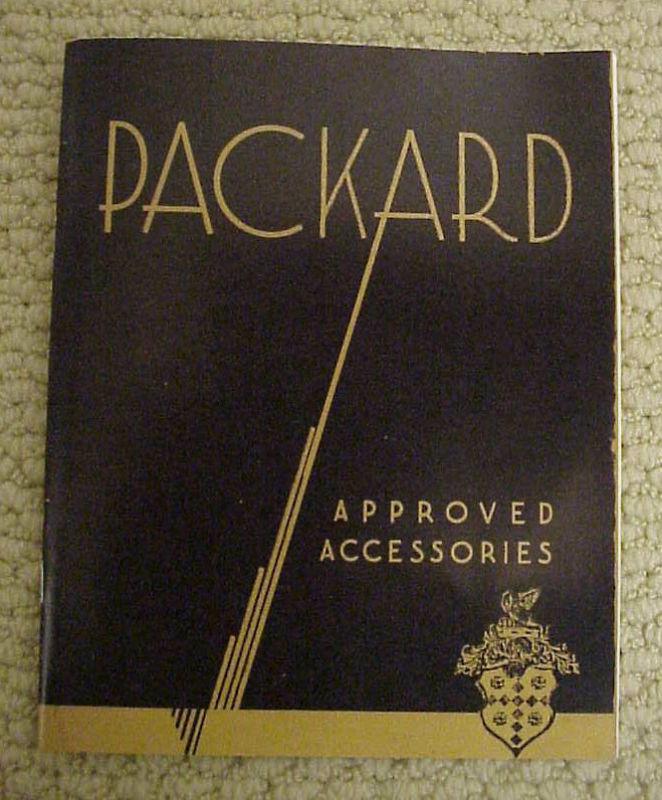 "packard approved accessories" booklet - 1931