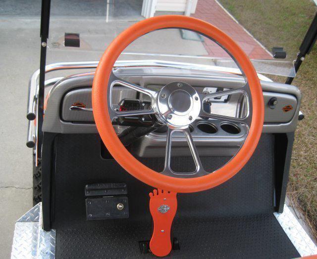 Polaris rzr / ranger steering wheel all models (muscle/half wrap) w/adpt ~orange
