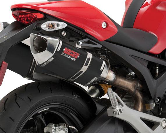 Vance & hines cs one dual slip on exhaust black for ducati monster 796