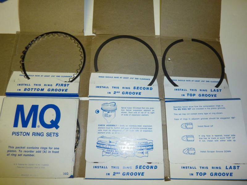 Nos mcquay norris 4" + .030 piston rings set sbc sbf