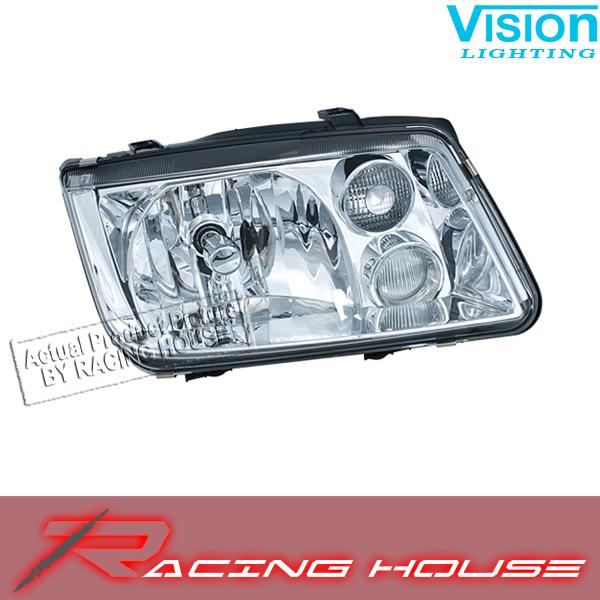 Right passenger side headlight kit unit 99-02 volkswagen jetta w/fog model