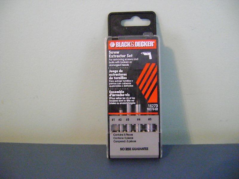 Black & decker screw extractor set 4 of 5 pieces)