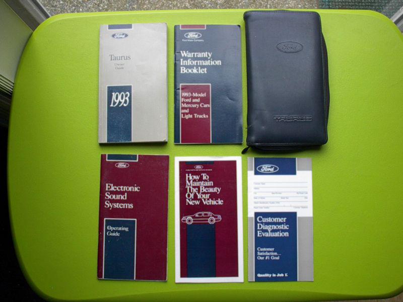 1993 ford taurus owner's manual set good condition