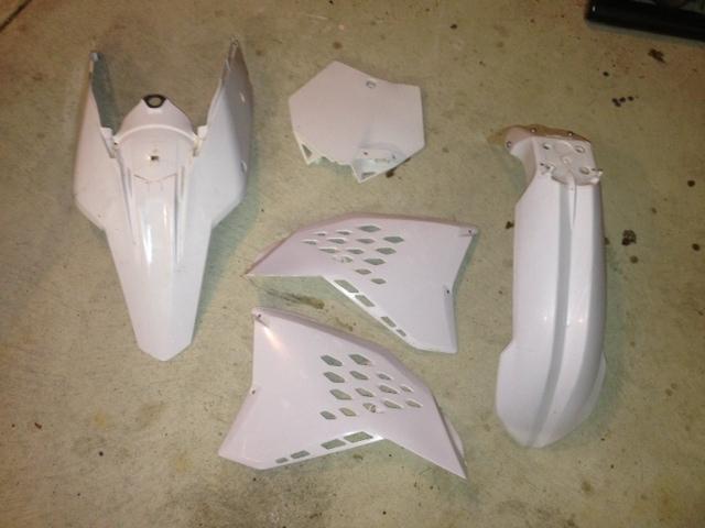 Ktm cycra white plastic for sx models sx-f450 450sx motocross  free shipping!