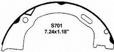 Wagner pab701 parking brake shoe-thermoquiet parking brake shoe