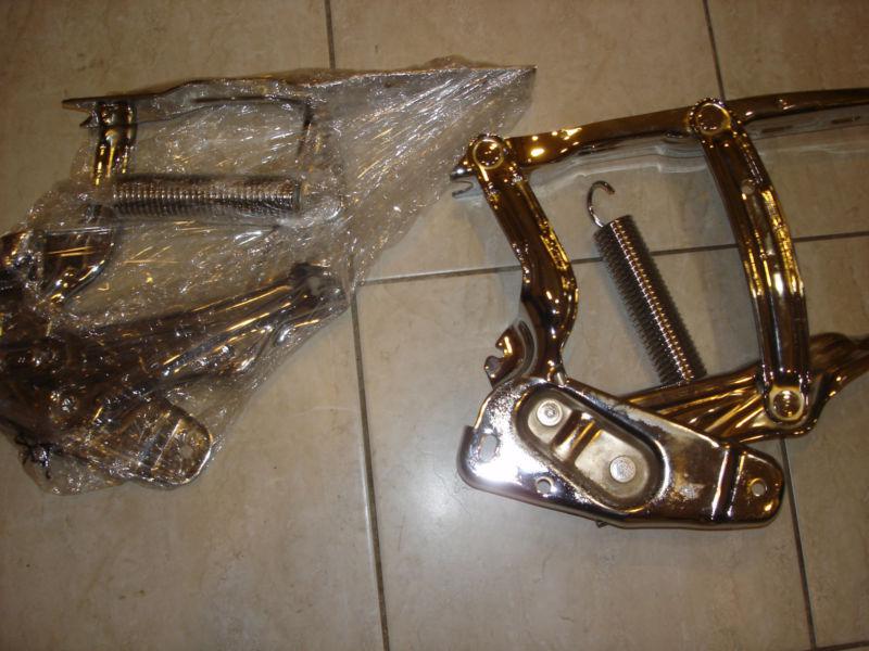 1973 to 1977 el camino, monte carlo chevelle regal cutlass chrome hood hinges