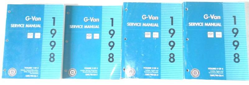 1998 chevrolet and gmc g van   service repair manual set 