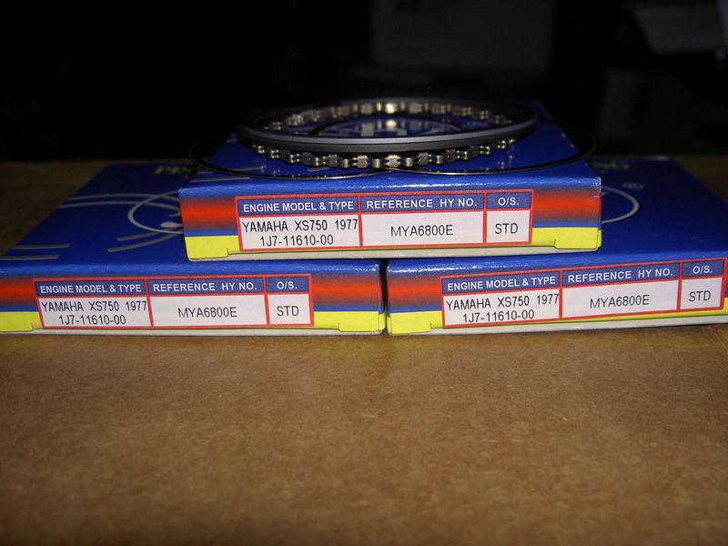 Yahama xs750 d xs750d 2 1977 piston rings 3 sets standard 1j7-11610-00