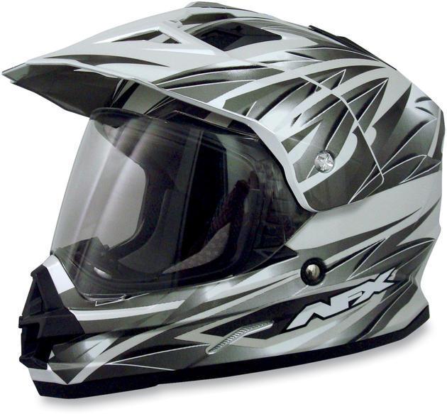 Afx fx-39ds strike dual sport motorcycle helmet silver sm/small