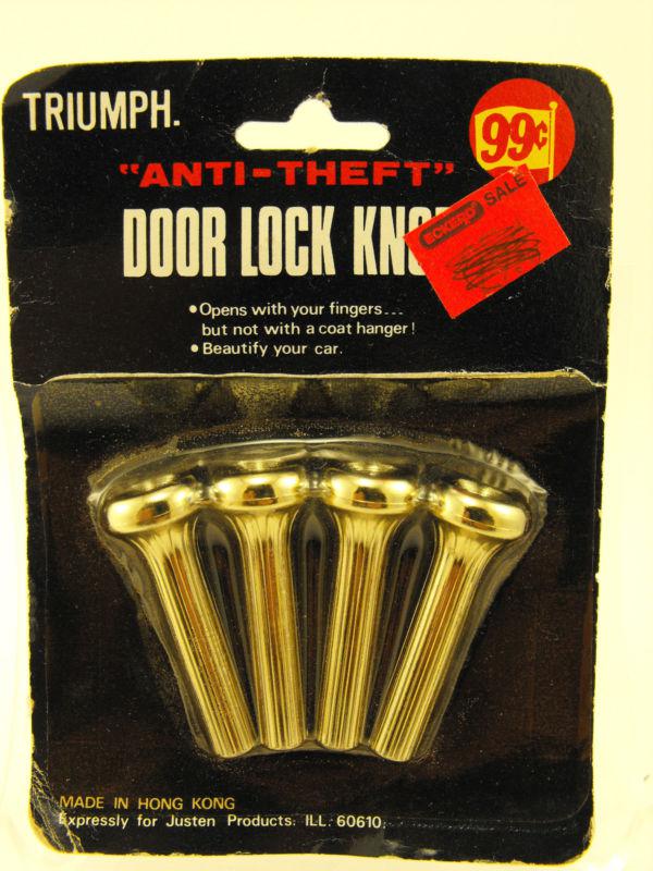 Car door lock knobs ~vintage ~ chrome color