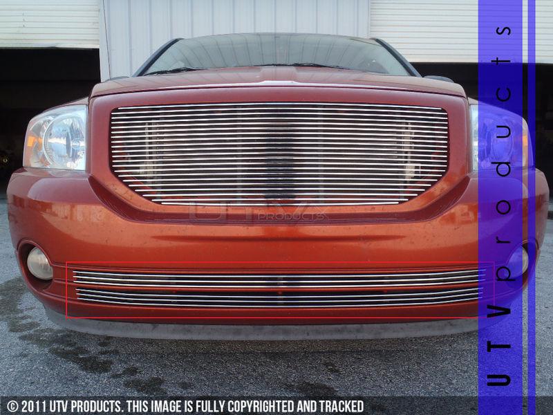 2006 - 2011 dodge caliber 2pc bumper chrome billet grille kit 06 07 08 09 10 11