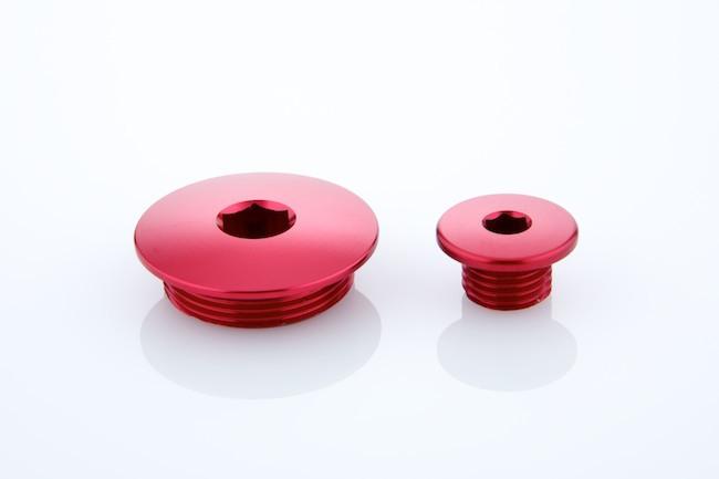 New aluminum engine plugs caps fits honda crf150r crf230 crf450r crf450x z3-red