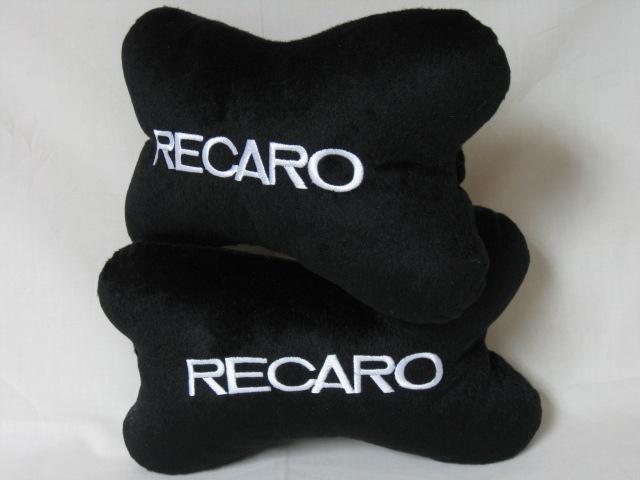 Recaro embroidery car neck seat pillows cushion pair