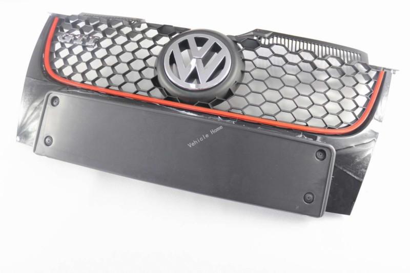 Mesh strip center hood grille lower bumper grill fit for vw jetta golf gti mk5