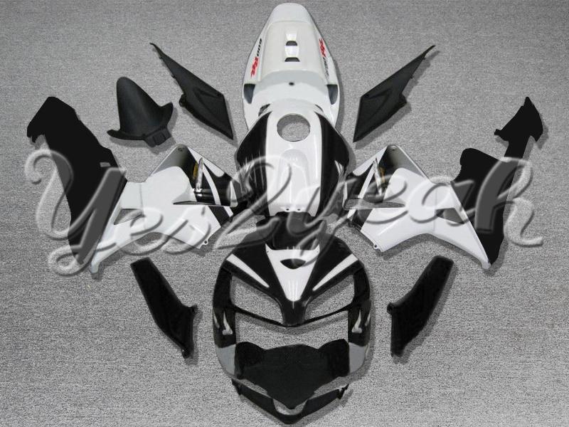 Injection molded fit 2005 2006 cbr600rr 05 06 black white fairing zn820