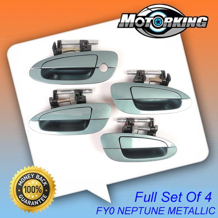 02-08 nissan altima outside door handle set of 4 pcs neptune metallic fy0 ds231