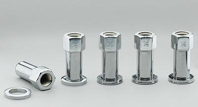 Center line lug nuts 1/2-20" .680" shank dia set of 5 chrome l5120-0