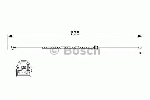 Bosch rear brake pad wear sensor fits jaguar xf xj xk coupe sedan wagon 2002-