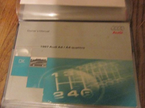 1997 audi a4 / a4 quatro owner&#039;s manual &amp; supplements complete set in case