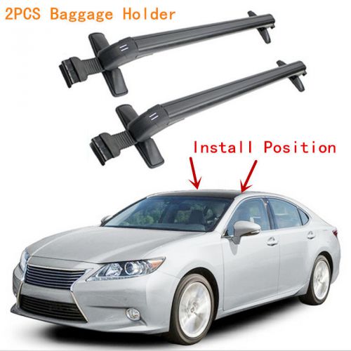 2pcs aluminum baggage holder roof cargo luggage rack for lexus es350 2013-2016t