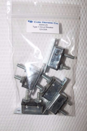 Automotive circuit breaker, cole hersee 30055-25 12v 25a (5 pack)