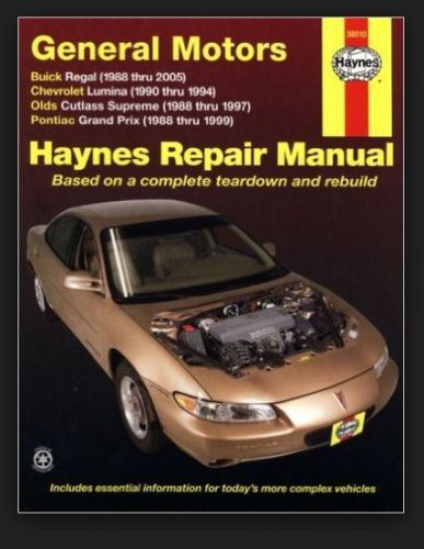 General motors haynes manual -  regal 88 - 05 lumina 90 - 94 grand prix cutlass