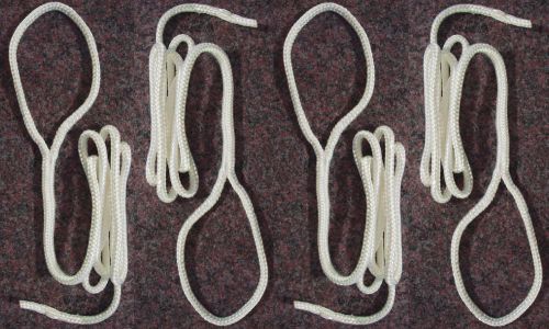 4x premium double braid white 5&#039; ft boat bumper fender lines marine docking rope