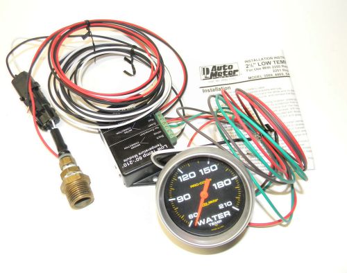 Autometer sport-comp full sweep low range elec water temp gauge 2 5/8&#034; exc