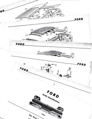 1958 ford skyliner victoria fairlane custom 58 body parts frame crash sheets mre