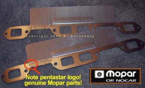 ✔ nos mopar big-block exhaust gasket stop valve cover burn 383 400 440 six-pack