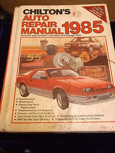 Vintage 1985 chilton&#039;s automotive repair manual domestic &amp; canadian 1978 to 1985