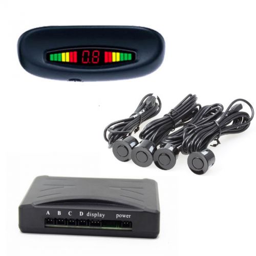 Led parking sensor kit display 4 sensors for all cars reverse assistance alert