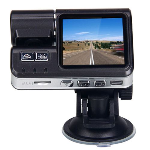 2.0&#034; 720p rotatable 340°night vision wide-angle car cam recorder single camera