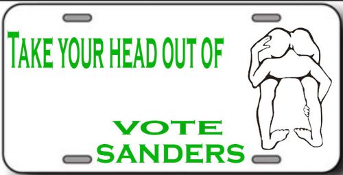 Custom made poly plastic voters license plate get out vote sanders vinyl letters