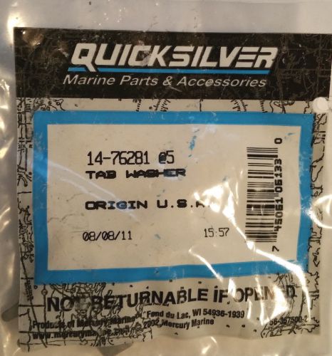 New old stock oem quicksilver 14-76281 @5 (lot 5) mercury mercruiser tab washers