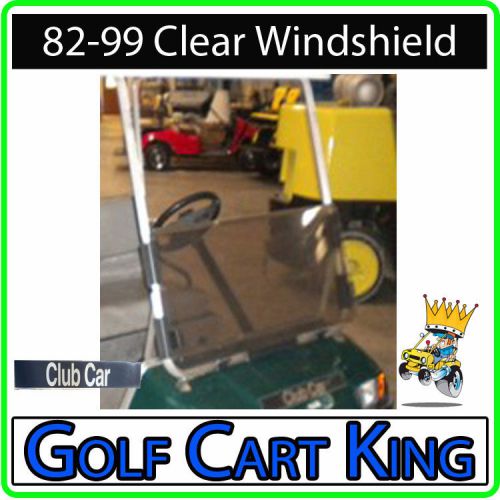 Club car ds golf cart (clear) folding flip impact modified windshield (1982-99)