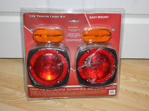 Trailer light / lights kit utility rv 12v wiring 2 stop tail turn 2 side marker