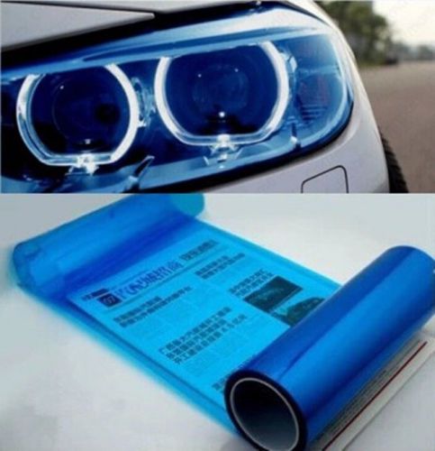 Royal blue 12&#034; x 48&#034; car headlight taillight fog wrap cover vinyl film tint cool