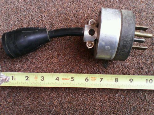 Hubbell power cord pigtail adapter male to female 50amp 125/250v to30amp 125v