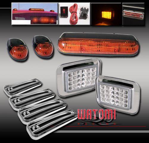 03-09 hummer h2 led corner+cab roof running+side marker cover lights lamp signal