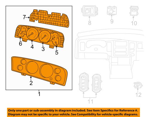 Dodge chrysler oem 06-07 ram 2500-instrument cluster 56049834aj