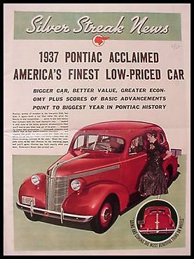 1937 pontiac silver streak news brochure