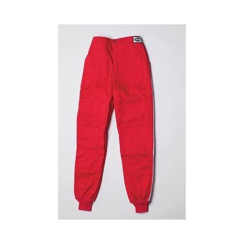 G-force racing driving pants triple layer fire-retardant cotton youth medium red