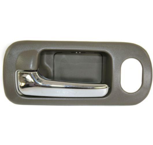 New door handle inner interior front driver left side brown bezel chrome lever