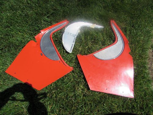 58 corvette original deluxe kick panels  assembly pair fiberglass