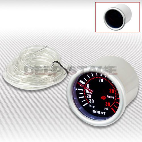 2&#034;/52mm smoked tinted full sweep racing 30 psi turbo charged boost gauge meter