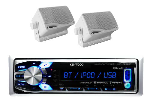 New kmrm312bt bluetooth usb aux input receiver sirius ready, 2 mini box speakers