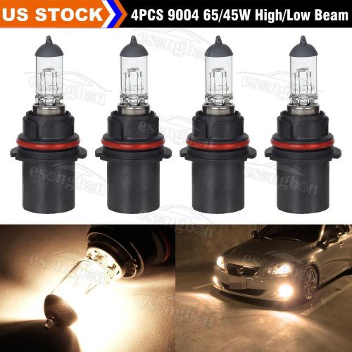 4pcs headlight high low beam halogen bulb 9004 hb1 65/45w 12v for nissan