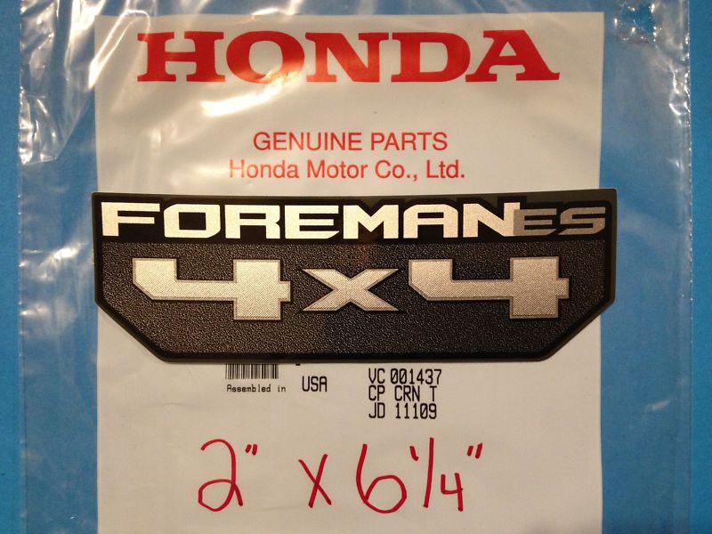 Genuine honda foreman es 4x4 trx 400 450 500 green fender decal sticker emblem